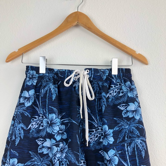 Pacific Scene Mens Tropical Vintage Swim Shorts - Picture 5 of 7